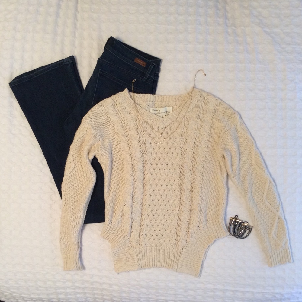 Cream knit sweater
